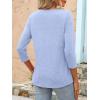 imageANRABESS Womens 34 Length Sleeve Tops 2025 Summer Tee TShirts Boat Neck Tunic Travel Basic Blouses Fall Fashion ClothesSky Blue