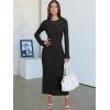 imageANRABESS Womens Bodycon Maxi Dress 2025 Fall Casual Flare Sleeve Crewneck Lounge Comfy Sexy Ribbed Knit Long Sweater DressBlack