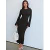 imageANRABESS Womens Bodycon Maxi Dress 2025 Fall Casual Flare Sleeve Crewneck Lounge Comfy Sexy Ribbed Knit Long Sweater DressBlack