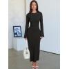 imageANRABESS Womens Bodycon Maxi Dress 2025 Fall Casual Flare Sleeve Crewneck Lounge Comfy Sexy Ribbed Knit Long Sweater DressBlack