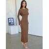 imageANRABESS Womens Bodycon Maxi Dress 2025 Fall Casual Flare Sleeve Crewneck Lounge Comfy Sexy Ribbed Knit Long Sweater DressBrown