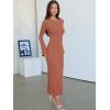 imageANRABESS Womens Bodycon Maxi Dress 2025 Fall Casual Flare Sleeve Crewneck Lounge Comfy Sexy Ribbed Knit Long Sweater DressBurnt Orange