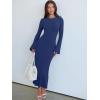 imageANRABESS Womens Bodycon Maxi Dress 2025 Fall Casual Flare Sleeve Crewneck Lounge Comfy Sexy Ribbed Knit Long Sweater DressDeep Blue