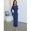 imageANRABESS Womens Bodycon Maxi Dress 2025 Fall Casual Flare Sleeve Crewneck Lounge Comfy Sexy Ribbed Knit Long Sweater DressDeep Blue
