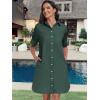 imageANRABESS Womens Button Down Shirt Dress Summer Short Sleeve Business Casual Shift Dresses with Pockets 2025 TrendyArmy Green