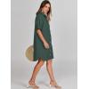 imageANRABESS Womens Button Down Shirt Dress Summer Short Sleeve Business Casual Shift Dresses with Pockets 2025 TrendyArmy Green