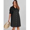 imageANRABESS Womens Button Down Shirt Dress Summer Short Sleeve Business Casual Shift Dresses with Pockets 2025 TrendyBlack