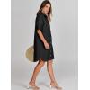 imageANRABESS Womens Button Down Shirt Dress Summer Short Sleeve Business Casual Shift Dresses with Pockets 2025 TrendyBlack
