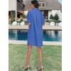 imageANRABESS Womens Button Down Shirt Dress Summer Short Sleeve Business Casual Shift Dresses with Pockets 2025 TrendyDeep Blue