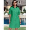 imageANRABESS Womens Button Down Shirt Dress Summer Short Sleeve Business Casual Shift Dresses with Pockets 2025 TrendyGreen