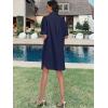 imageANRABESS Womens Button Down Shirt Dress Summer Short Sleeve Business Casual Shift Dresses with Pockets 2025 TrendyNavy Blue