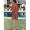 imageANRABESS Womens Button Down Shirt Dress Summer Short Sleeve Business Casual Shift Dresses with Pockets 2025 TrendyRed Brown