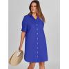 imageANRABESS Womens Button Down Shirt Dress Summer Short Sleeve Business Casual Shift Dresses with Pockets 2025 TrendyRoyal Blue
