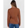 imageANRABESS Womens Cable Knit Sweaters Long Sleeve V Neck Sweater Tops Casual Pullover Polo Shirts 2025 Fall Fashion OutfitsBrown