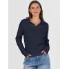 imageANRABESS Womens Cable Knit Sweaters Long Sleeve V Neck Sweater Tops Casual Pullover Polo Shirts 2025 Fall Fashion OutfitsNavy Blue
