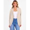 imageANRABESS Womens Cardigan Open Front Long Sleeve Shawl Neck Dressy Casual Knit Sweaters 2025 Fall Trendy Outerwear CoatAlmond