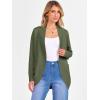 imageANRABESS Womens Cardigan Open Front Long Sleeve Shawl Neck Dressy Casual Knit Sweaters 2025 Fall Trendy Outerwear CoatArmy Green