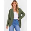 imageANRABESS Womens Cardigan Open Front Long Sleeve Shawl Neck Dressy Casual Knit Sweaters 2025 Fall Trendy Outerwear CoatArmy Green