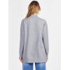 imageANRABESS Womens Cardigan Open Front Long Sleeve Shawl Neck Dressy Casual Knit Sweaters 2025 Fall Trendy Outerwear CoatGrey
