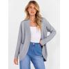 imageANRABESS Womens Cardigan Open Front Long Sleeve Shawl Neck Dressy Casual Knit Sweaters 2025 Fall Trendy Outerwear CoatGrey