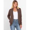 imageANRABESS Womens Cardigan Sweaters Open Front Long Sleeve Shawl Neck Knit Dressy Casual 2025 Trendy Fall Winter Outerwear CoatCoffee