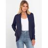 imageANRABESS Womens Cardigan Sweaters Open Front Long Sleeve Shawl Neck Knit Dressy Casual 2025 Trendy Fall Winter Outerwear CoatNavy Blue
