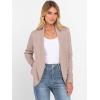imageANRABESS Womens Cardigan Sweaters Open Front Long Sleeve Shawl Neck Knit Dressy Casual 2025 Trendy Fall Winter Outerwear CoatTan