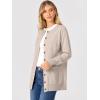 imageANRABESS Womens Cardigans 2025 Fall Dressy Casual Long Sleeve Crewneck Button Down Open Front Soft Knit Cardigan SweatersAlmond