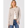 imageANRABESS Womens Cardigans 2025 Fall Dressy Casual Long Sleeve Crewneck Button Down Open Front Soft Knit Cardigan SweatersAlmond