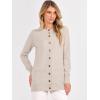 imageANRABESS Womens Cardigans 2025 Fall Dressy Casual Long Sleeve Crewneck Button Down Open Front Soft Knit Cardigan SweatersAlmond