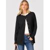 imageANRABESS Womens Cardigans 2025 Fall Dressy Casual Long Sleeve Crewneck Button Down Open Front Soft Knit Cardigan SweatersBlack