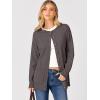 imageANRABESS Womens Cardigans 2025 Fall Dressy Casual Long Sleeve Crewneck Button Down Open Front Soft Knit Cardigan SweatersDeep Taupe