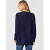 imageANRABESS Womens Cardigans 2025 Fall Dressy Casual Long Sleeve Crewneck Button Down Open Front Soft Knit Cardigan SweatersNavy Blue