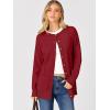 imageANRABESS Womens Cardigans 2025 Fall Dressy Casual Long Sleeve Crewneck Button Down Open Front Soft Knit Cardigan SweatersRed