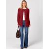 imageANRABESS Womens Cardigans 2025 Fall Dressy Casual Long Sleeve Crewneck Button Down Open Front Soft Knit Cardigan SweatersRed
