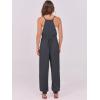 imageANRABESS Womens Casual Jumpsuits Summer Sleeveless Stretchy Romper Harem Pants Loose Jumpers Overalls Trendy OutfitsDeep Grey