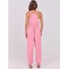 imageANRABESS Womens Casual Jumpsuits Summer Sleeveless Stretchy Romper Harem Pants Loose Jumpers Overalls Trendy OutfitsPink