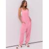 imageANRABESS Womens Casual Jumpsuits Summer Sleeveless Stretchy Romper Harem Pants Loose Jumpers Overalls Trendy OutfitsPink