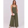 imageANRABESS Womens Casual Loose Sleeveless Jumpsuits Dressy Wide Leg Adjustable Strap Rompers 2025 Summer Vacation OutfitsArmy Green