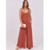imageANRABESS Womens Casual Loose Sleeveless Jumpsuits Dressy Wide Leg Adjustable Strap Rompers 2025 Summer Vacation OutfitsOrange Rust