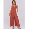 imageANRABESS Womens Casual Loose Sleeveless Jumpsuits Dressy Wide Leg Adjustable Strap Rompers 2025 Summer Vacation OutfitsOrange Rust