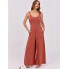 imageANRABESS Womens Casual Loose Sleeveless Jumpsuits Dressy Wide Leg Adjustable Strap Rompers 2025 Summer Vacation OutfitsOrange Rust