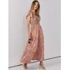 imageANRABESS Womens Casual Summer Maxi Dress Flutter Short Sleeve Scoop Neck Smocked A Line Flowy Beach Vacation Long DressesGreygreen Floral