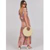 imageANRABESS Womens Casual Summer Maxi Dress Flutter Short Sleeve Scoop Neck Smocked A Line Flowy Beach Vacation Long DressesGreygreen Floral