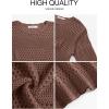 imageANRABESS Womens Crochet Cover Up Summer Long Sleeve Loose Fit Casual Sweater Tops Hollow Out Knit Swimwear 2025 Beach ShirtsBrown