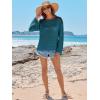 imageANRABESS Womens Crochet Cover Up Summer Long Sleeve Loose Fit Casual Sweater Tops Hollow Out Knit Swimwear 2025 Beach ShirtsCyan