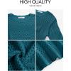imageANRABESS Womens Crochet Cover Up Summer Long Sleeve Loose Fit Casual Sweater Tops Hollow Out Knit Swimwear 2025 Beach ShirtsCyan