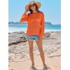 imageANRABESS Womens Crochet Cover Up Summer Long Sleeve Loose Fit Casual Sweater Tops Hollow Out Knit Swimwear 2025 Beach ShirtsOrange