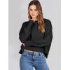 imageANRABESS Womens Cropped Sweaters Oversized Crewneck Long Batwing Sleeve Side Slit Ribbed Knit Pullover Tops 2025 Fall ClothesBlack