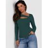 imageANRABESS Womens Cutout Tops Trendy Sexy Long Sleeve Shirts Ribbed Slim Fit Tee 2025 Fall Fashion Going Out Tshirts ClothesGreen